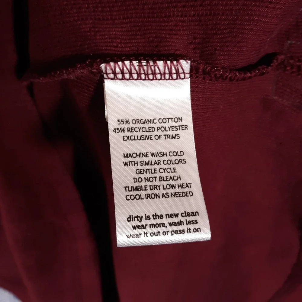 Toad&Co Sweater Womens Small Maroon Pullover Organic Cotton Blend